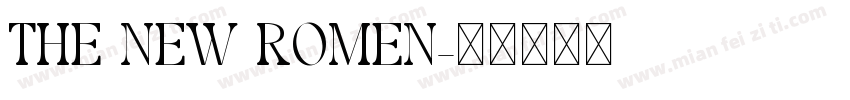 THE NEW ROMEN字体转换